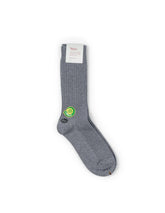 Tabio Power Rib Mid Calf Socks Grey